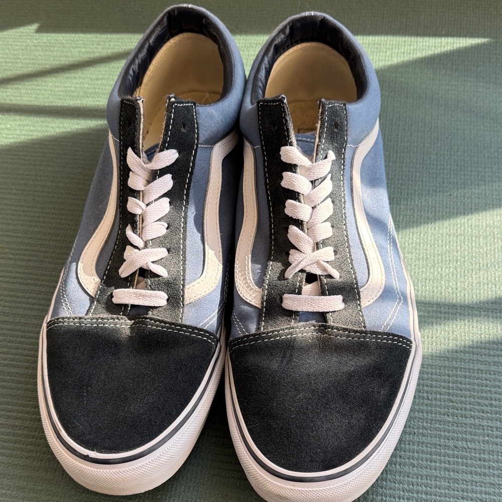 Blue and Black Vans Sneakers